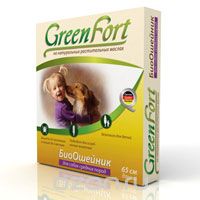 БиоОшейник "Green Fort" от блох и клещей, для средних пород, длина 65 см