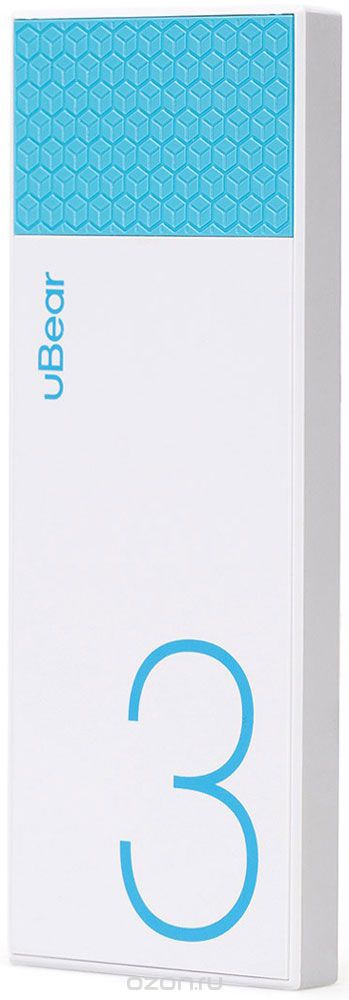 uBear Light 3000, White Light Blue внешний аккумулятор