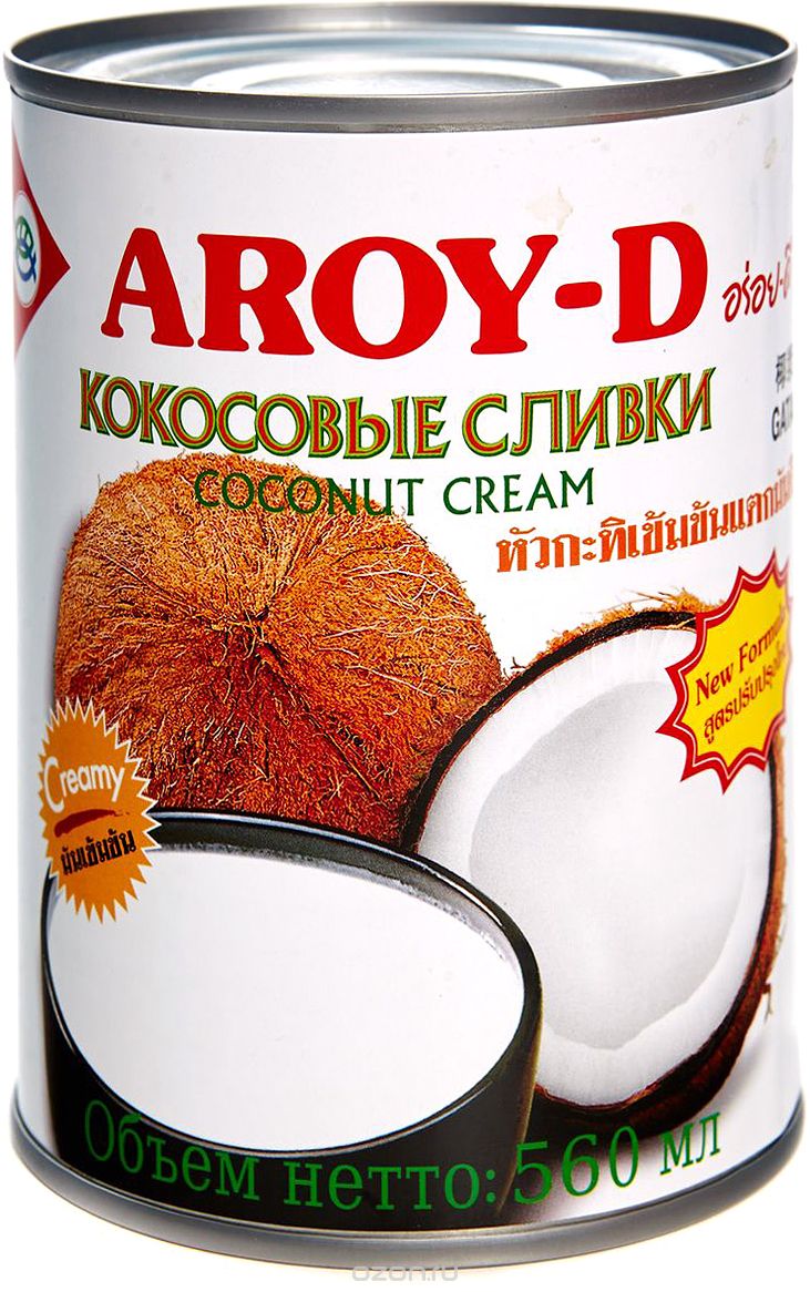 Aroy-d Кокосовые сливки 70% жирность 20-22%, 560 мл